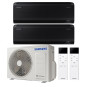 CONDIZIONATORE SAMSUNG WINDFREE BLACK DUAL SPLIT 7000+9000 BTU INVERTER R32 AJ040 A+++ WIFI