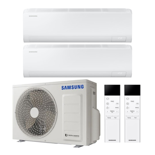 CONDIZIONATORE SAMSUNG CEBU S2 DUAL SPLIT 7000+9000 BTU INVERTER R32 AJ040 A+++ WIFI