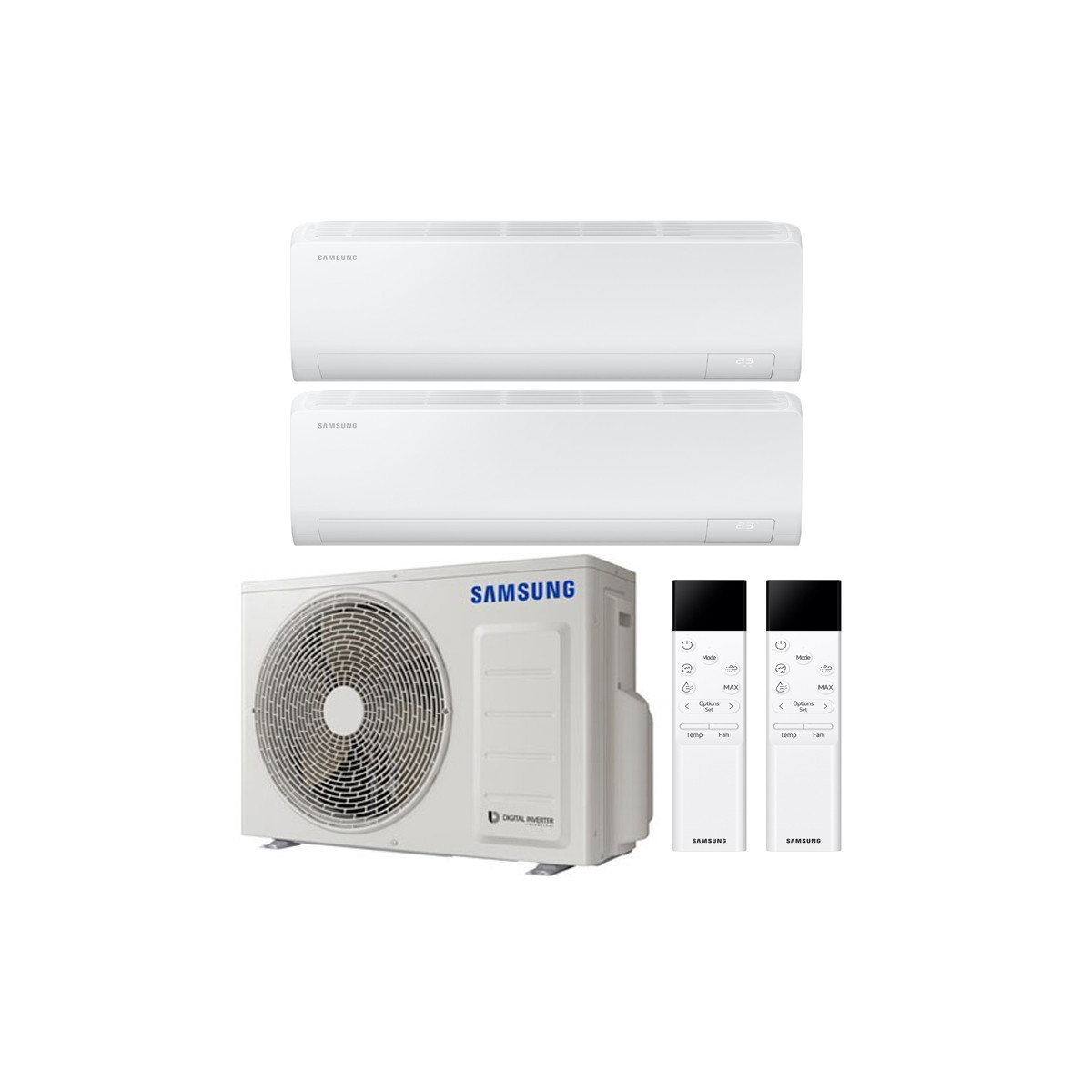 CONDIZIONATORE SAMSUNG CEBU S2 DUAL SPLIT 7000+12000 BTU INVERTER R32 AJ050 A+++ WIFI