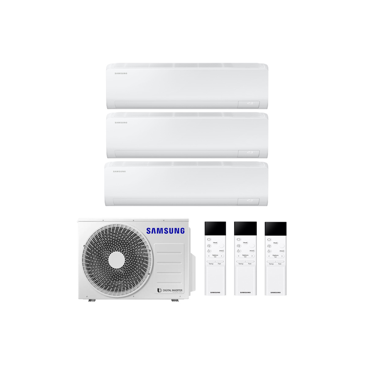 CONDIZIONATORE SAMSUNG CEBU S2 TRIAL SPLIT 9000+9000+18000 BTU INVERTER R32 AJ068 A++ WIFI