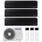 CONDIZIONATORE SAMSUNG WINDFREE BLACK TRIAL SPLIT 7000+7000+7000 BTU INVERTER R32 AJ068 A++ WIFI
