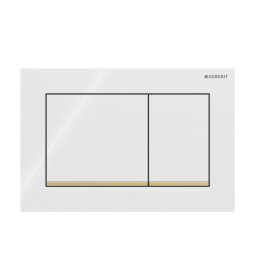 PLACCA DI COMANDO GEBERIT OMEGA 20 BIANCO E ORO 115.080.KK.1