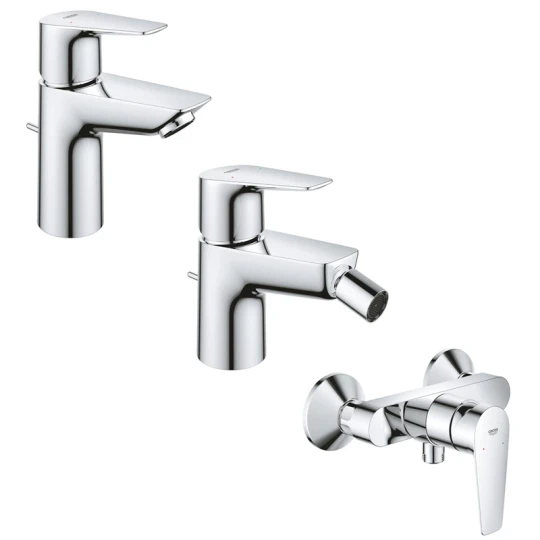 SET MISCELATORI GROHE STARTEDGE LAVABO BIDET E DOCCIA ESTERNO CROMATO