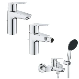 SET MISCELATORI GROHE START LAVABO BIDET E VASCA ESTERNO CROMATO