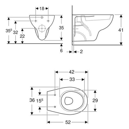 COPPIA SANITARI VASO BIDET E COPRIVASO UNIVERSALE RALLENTATO GEBERIT