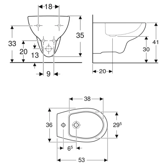 COPPIA SANITARI VASO BIDET E COPRIVASO UNIVERSALE RALLENTATO GEBERIT