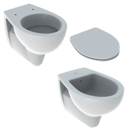 COPPIA SANITARI VASO BIDET E COPRIVASO ORIGINALE TRADIZIONALE GEBERIT