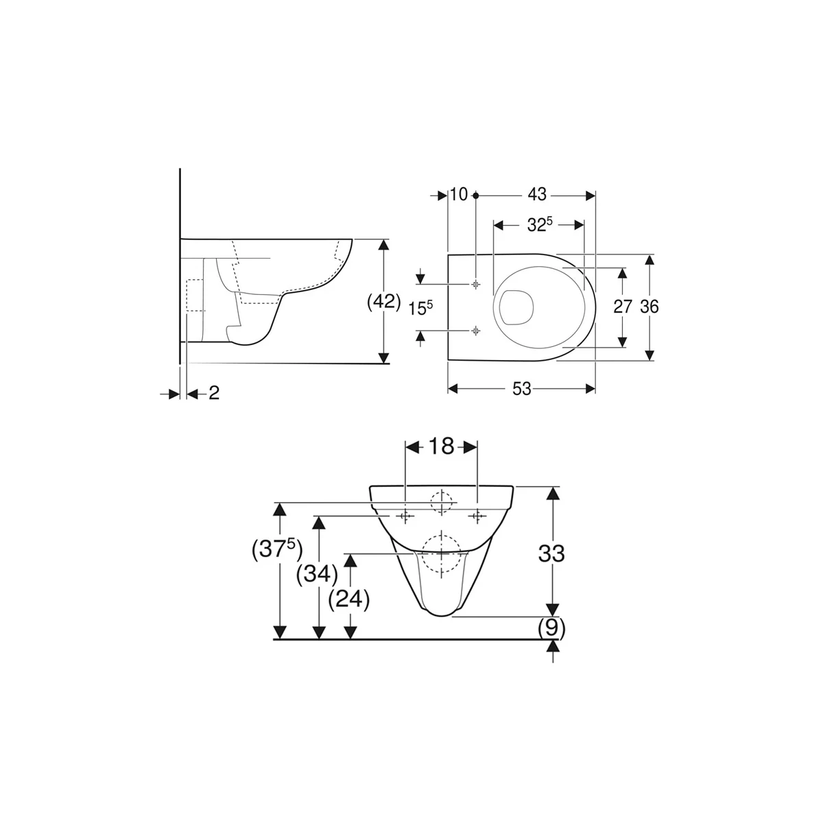 VASO GEBERIT SELNOVA PRO 500.260.01.7 BIANCO LUCIDO SOSPESO