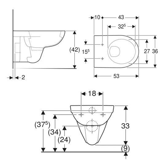 COPPIA SANITARI VASO BIDET E COPRIVASO TRADZIONALE GEBERIT SELNOVA PRO