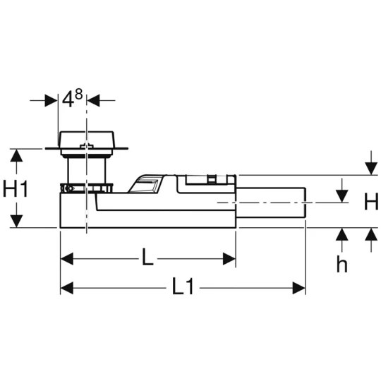 KIT PER MONTAGGIO GREZZO GEBERIT 154.150.00.1 PER CANALETTE CLEANLINE