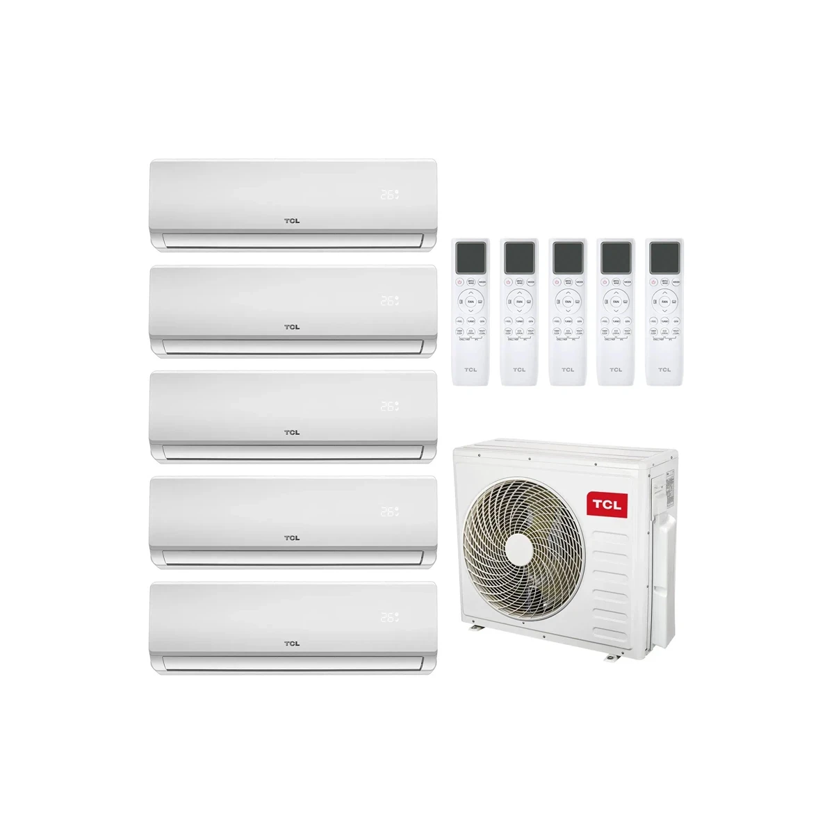 CONDIZIONATORE TCL ELITE F2 PENTA SPLIT 9000+9000+9000+12000+12000 BTU