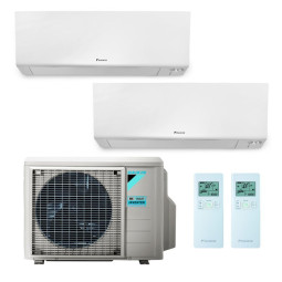 CONDIZIONATORE DAIKIN PERFERA DUAL SPLIT 5000+12000 BTU INVERTER R3...