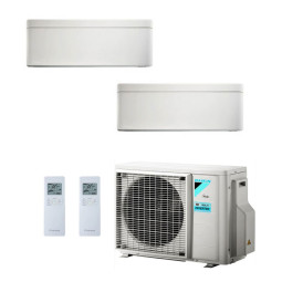 Condizionatore Daikin Stylish Bianco Dual Split 9000+12000 btu Inverter R32 2MXM40M A++/A++ WIFI