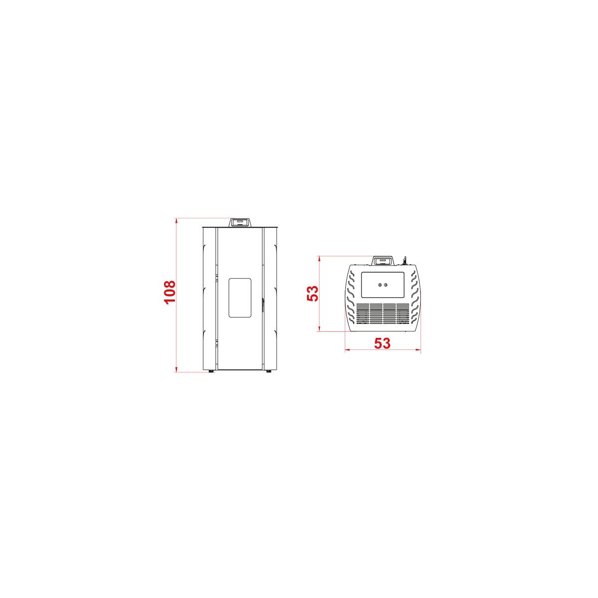 STUFA A PELLET ARIA PALAZZETTI ECOFIRE MALU BEIGE 8,2 KW CON MODALITA' SILENT