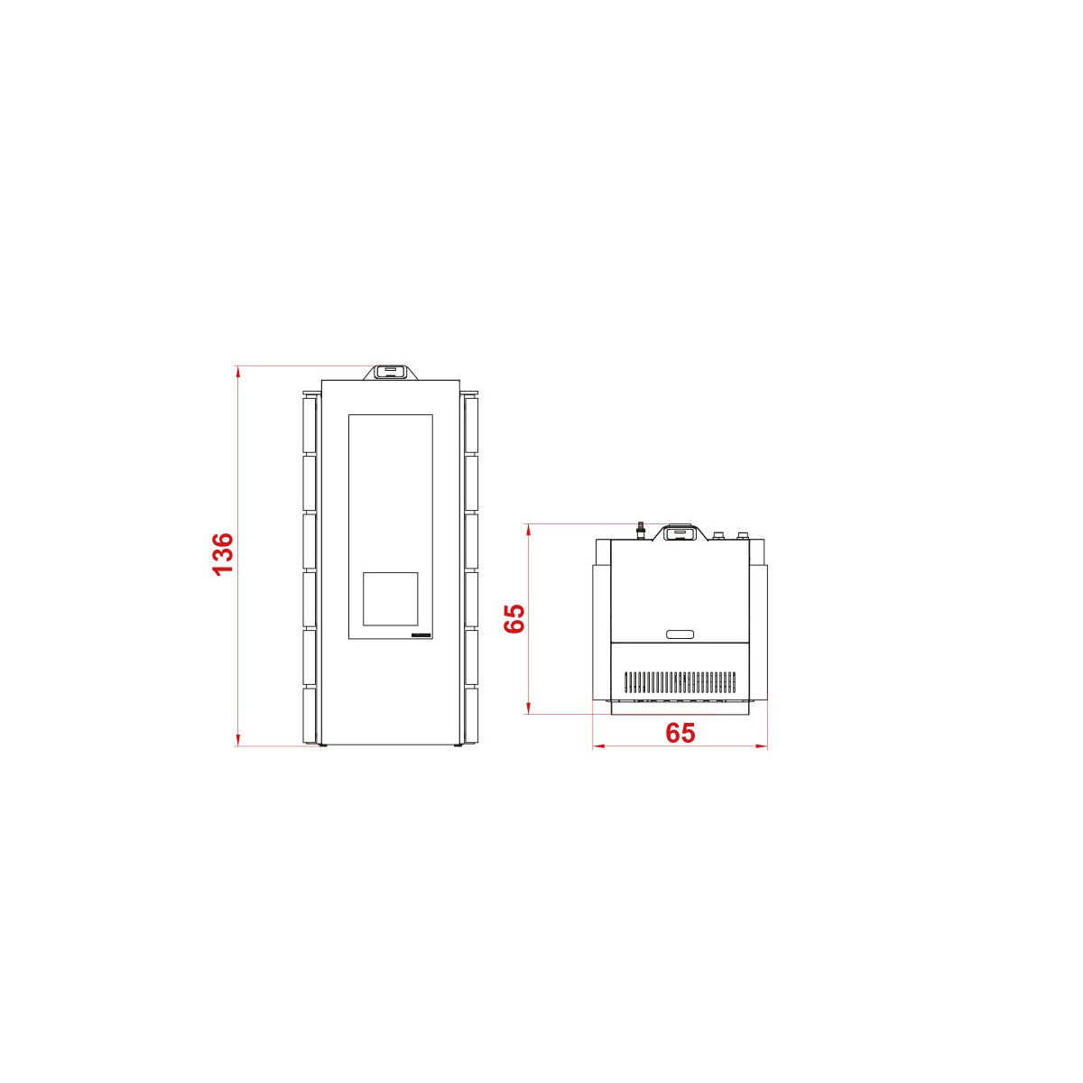 STUFA A PELLET PALAZZETTI ECOFIRE SABINA IDRO 24 KW