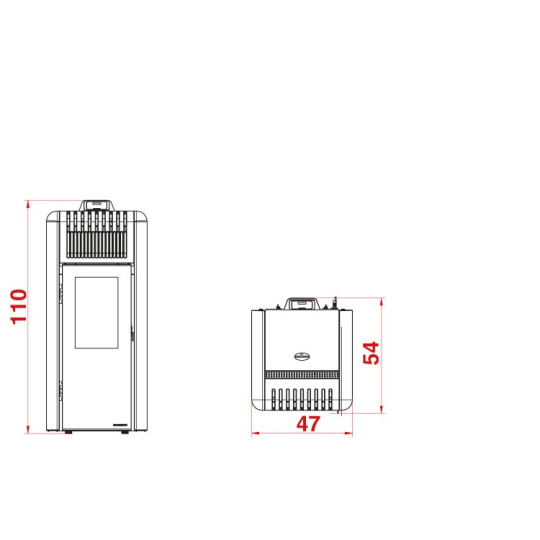 STUFA A PELLET ARIA PALAZZETTI ECOFIRE DANI NEW 8 KW