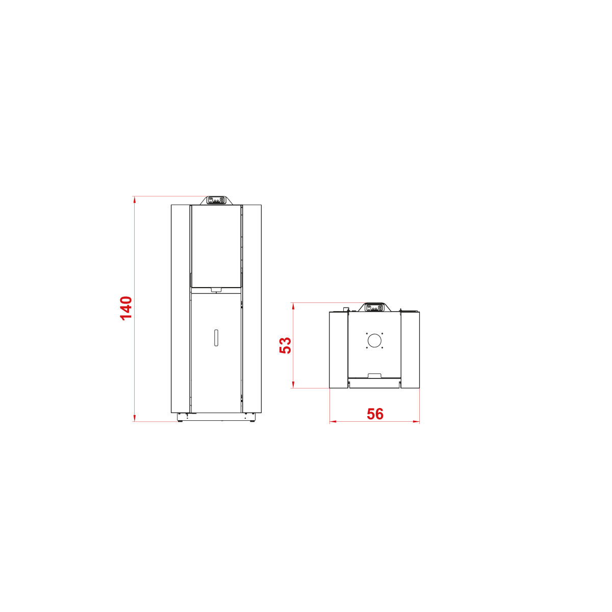 STUFA A PELLET PALAZZETTI ECOFIRE IDRO HAMMER 20 KW