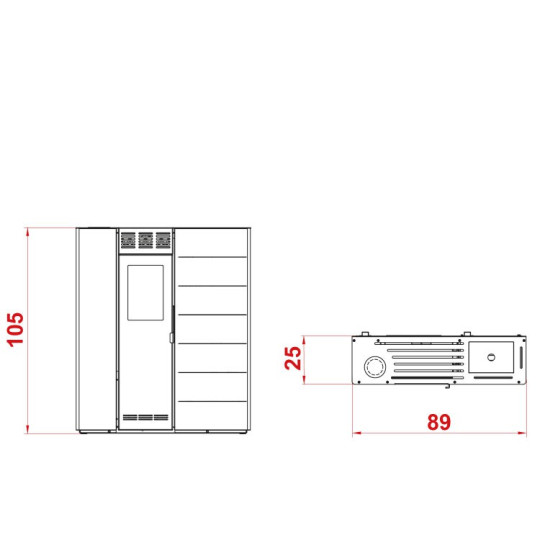 STUFA A PELLET ARIA PALAZZETTI ECOFIRE VIOLETTA 7 KW SALVASPAZIO