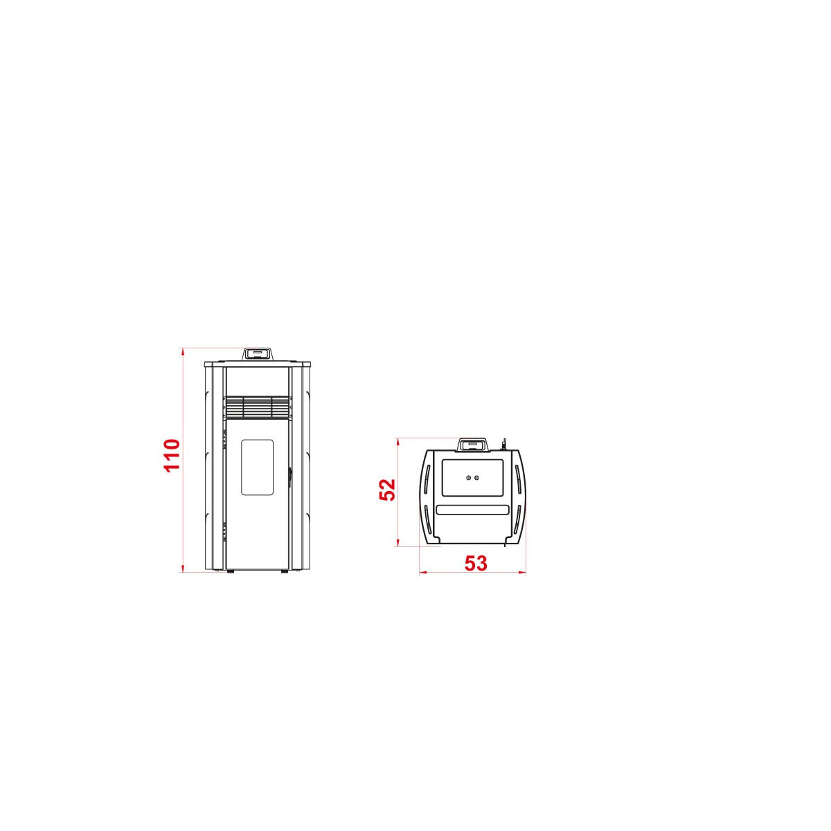 Stufa a pellet Aria Palazzetti Ecofire Lia 6 KW