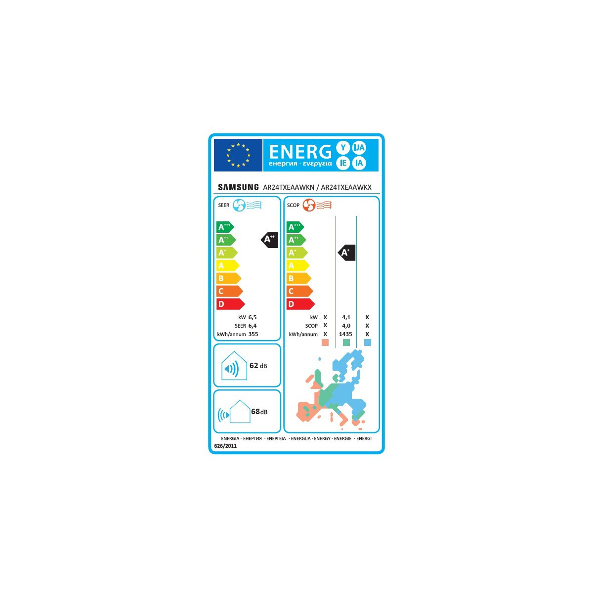 CONDIZIONATORE SAMSUNG WINDFREE AVANT 24000 BTU INVERTER R32 A++/A+...