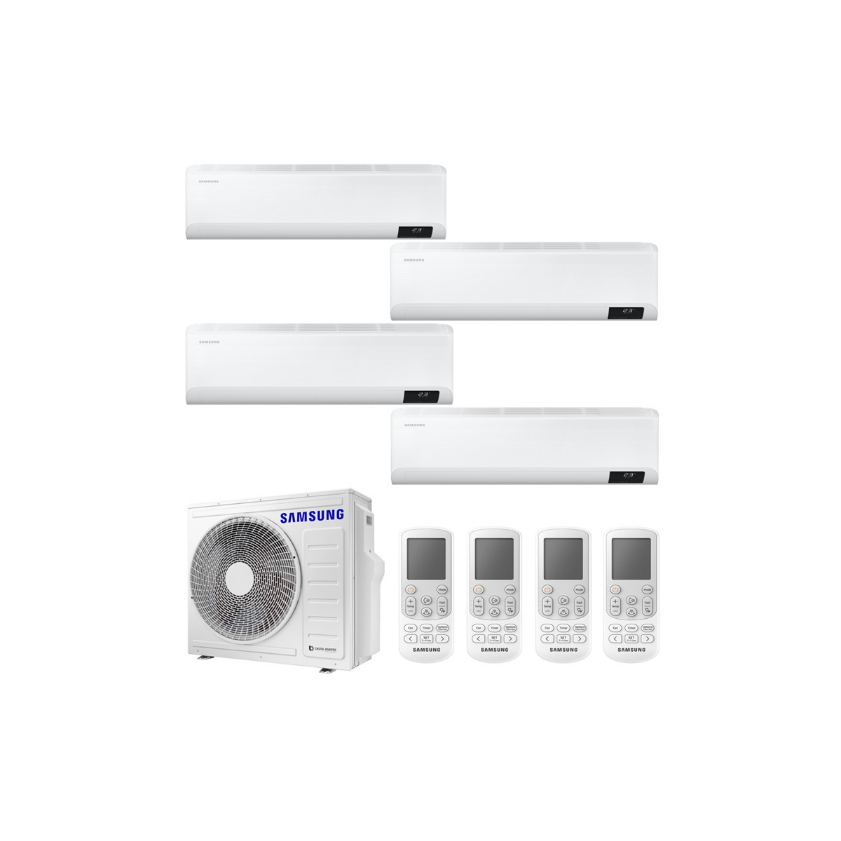 CONDIZIONATORE SAMSUNG CEBU QUADRI SPLIT 7000+7000+7000+9000 BTU IN...