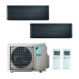 CONDIZIONATORE DAIKIN STYLISH NEW REAL BLACKWOOD DUAL SPLIT 9000+90...