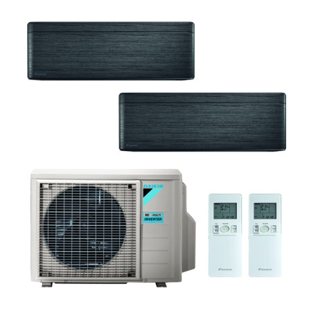 CONDIZIONATORE DAIKIN STYLISH NEW REAL BLACKWOOD DUAL SPLIT 7000+12...