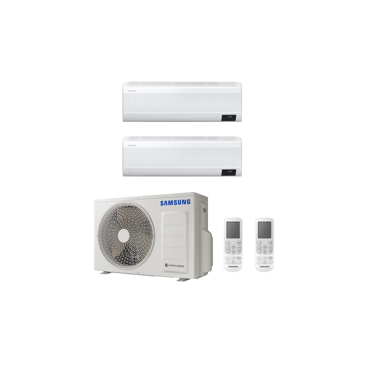 CONDIZIONATORE SAMSUNG WINDFREE AVANT DUAL SPLIT 7000+18000 BTU INV...