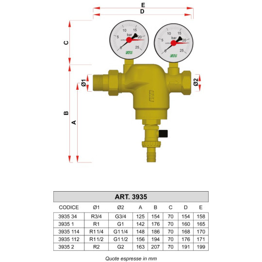 FILTRO PER IMPIANTI SANITARI FAR 3935 MF IN OTTONE CON MANOMETRO | ...