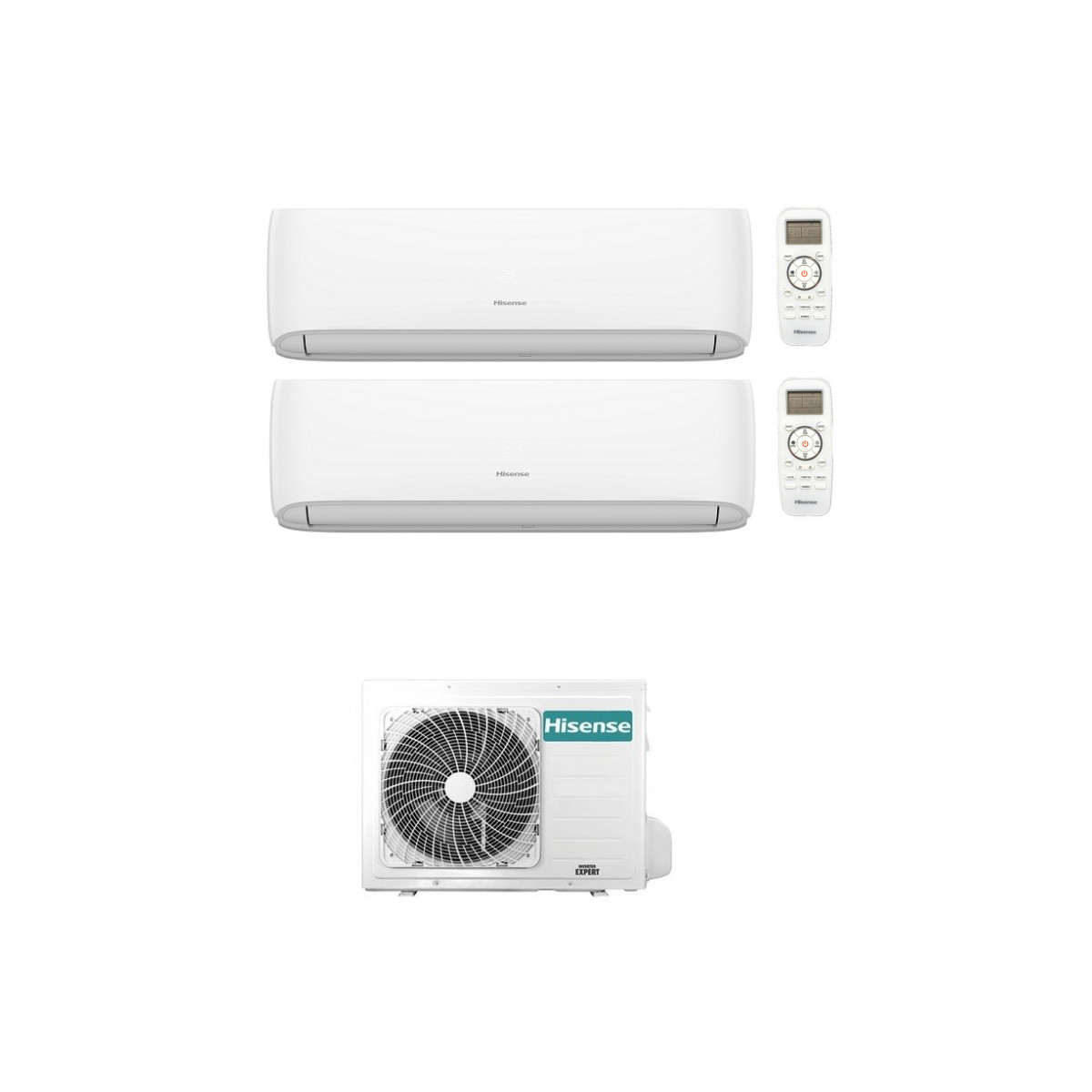 CONDIZIONATORE HISENSE HI-COMFORT DUAL SPLIT 7000+7000 BTU INVERTER...