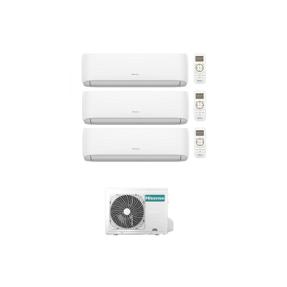 CONDIZIONATORE HISENSE HI-COMFORT TRIAL SPLIT 7000+7000+12000 BTU I...