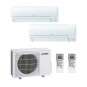 CONDIZIONATORE MITSUBISHI SMART MSZ-HR DUAL SPLIT 12000+12000 INVERTER R32 MXZ-2HA50VF A++