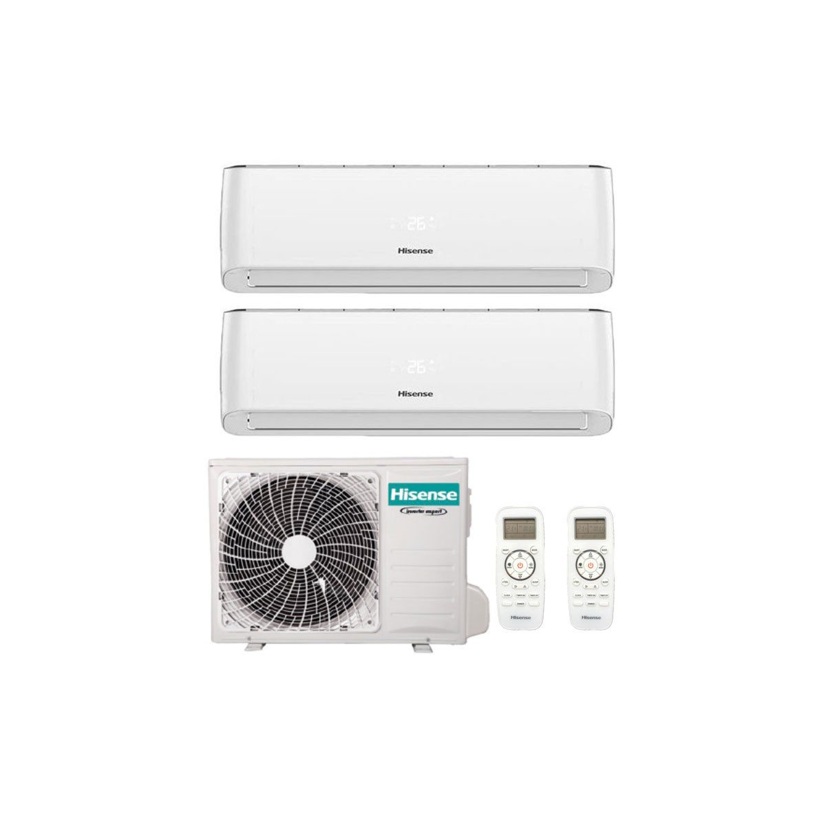 CONDIZIONATORE HISENSE ENERGY PRO DUAL SPLIT 9000+9000 BTU INVERTER...