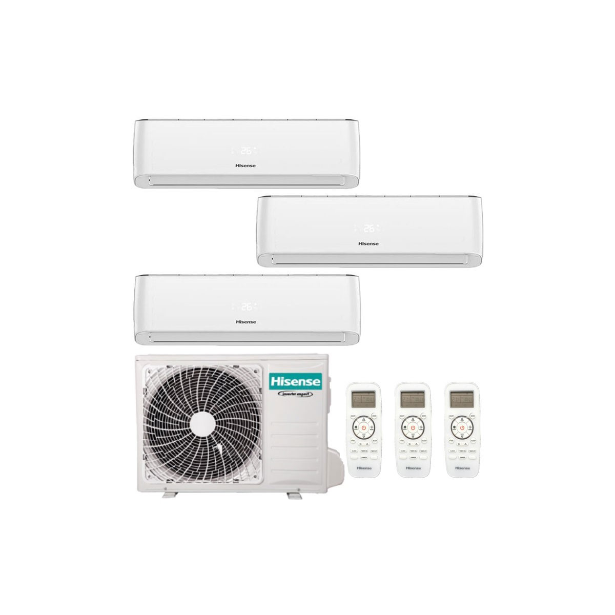 CONDIZIONATORE HISENSE ENERGY PRO TRIAL SPLIT 9000+9000+12000 BTU I...