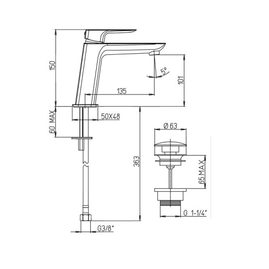 SET MISCELATORI PAINI NOVE LAVABO BIDET DOCCIA ESTERNO CROMATO