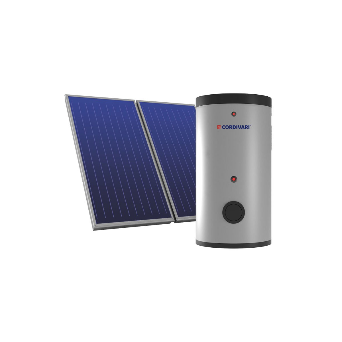 SISTEMA SOLARE TERMICO CORDIVARI B2 XL A CIRCOLAZIONE FORZATA DA 300 LT CON COLLETTORI