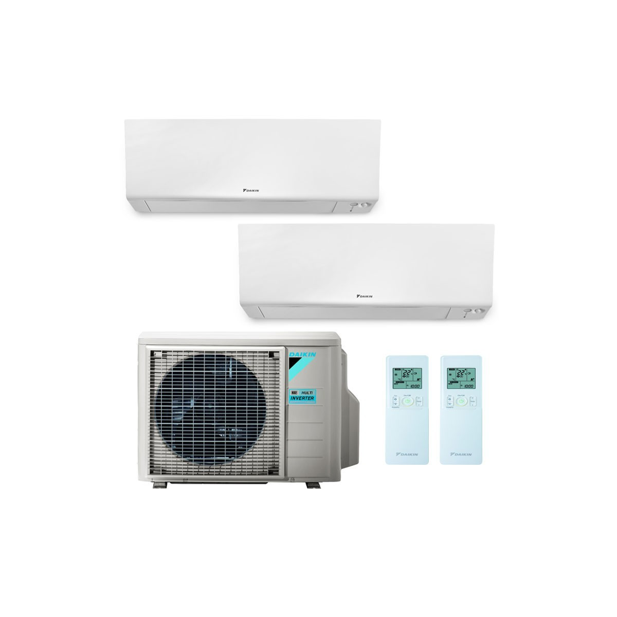 CONDIZIONATORE DAIKIN PERFERA DUAL SPLIT 5000+18000 BTU INVERTER R3...