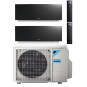 CONDIZIONATORE DAIKIN EMURA BLACK DUAL SPLIT 7000+12000 BTU INVERTE...