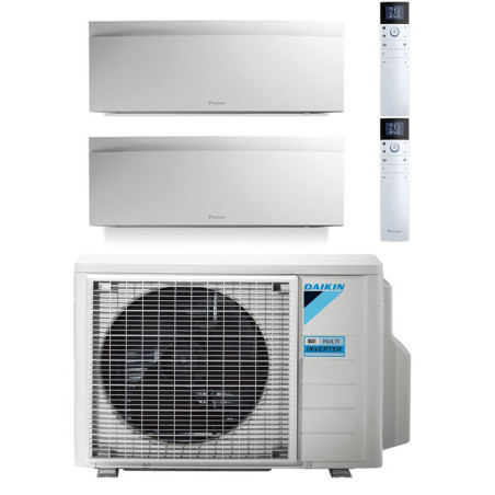 CONDIZIONATORE DAIKIN EMURA BIANCO DUAL SPLIT 7000+9000 BTU INVERTE...