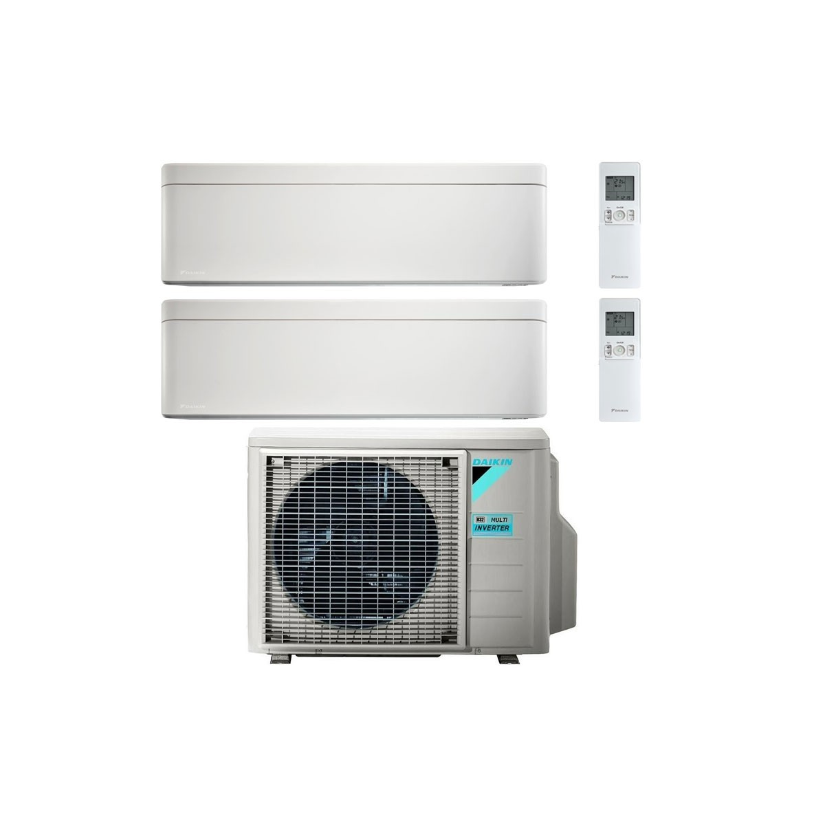 CONDIZIONATORE DAIKIN STYLISH BIANCO DUAL SPLIT 7000+9000 BTU INVER...