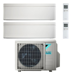 CONDIZIONATORE DAIKIN STYLISH BIANCO DUAL SPLIT 7000+12000 BTU INVE...