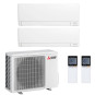 CONDIZIONATORE MITSUBISHI MSZ-AY DUAL SPLIT 9000+9000 BTU INVERTER R32 MXZ-2F42VF A+++ WIFI