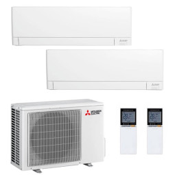 CONDIZIONATORE MITSUBISHI MSZ-AY DUAL SPLIT 9000+9000 BTU INVERTER R32 MXZ-2F53VF A+++ WIFI