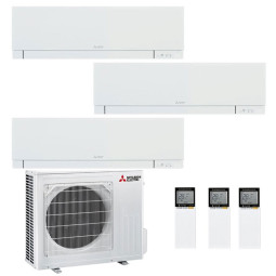 CONDIZIONATORE MITSUBISHI KIRIGAMINE ZEN TRIAL SPLIT 7000+7000+15000 BTU INVERTER R32 MXZ-3F68VF A++ WIFI