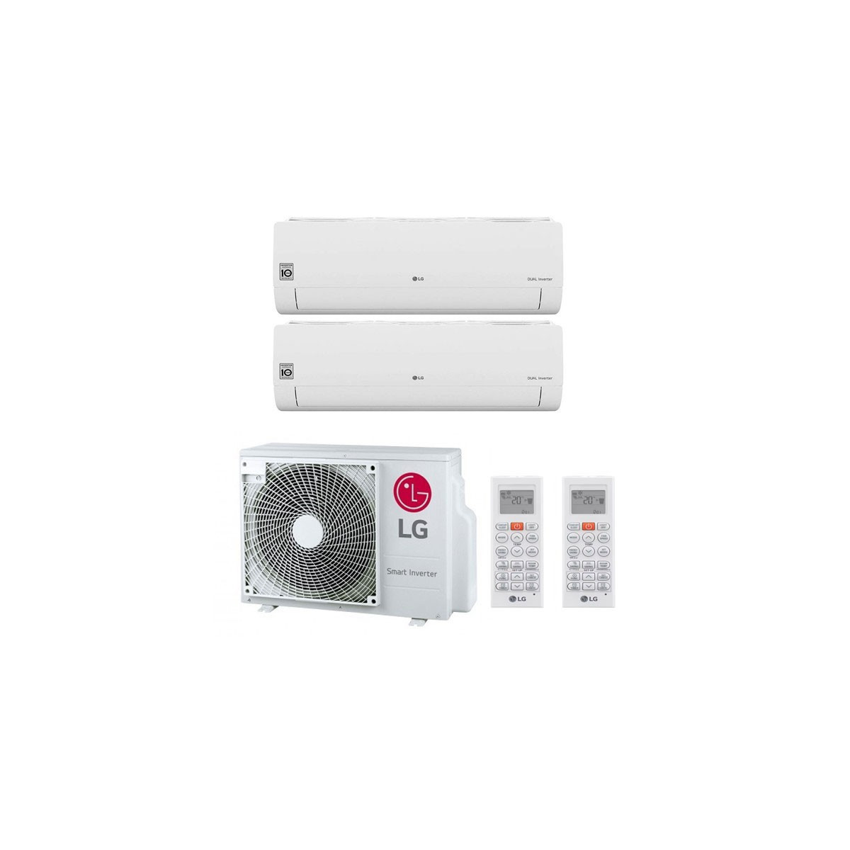 CONDIZIONATORE LG LIBERO SMART DUAL SPLIT 7000+7000 BTU INVERTER R3...