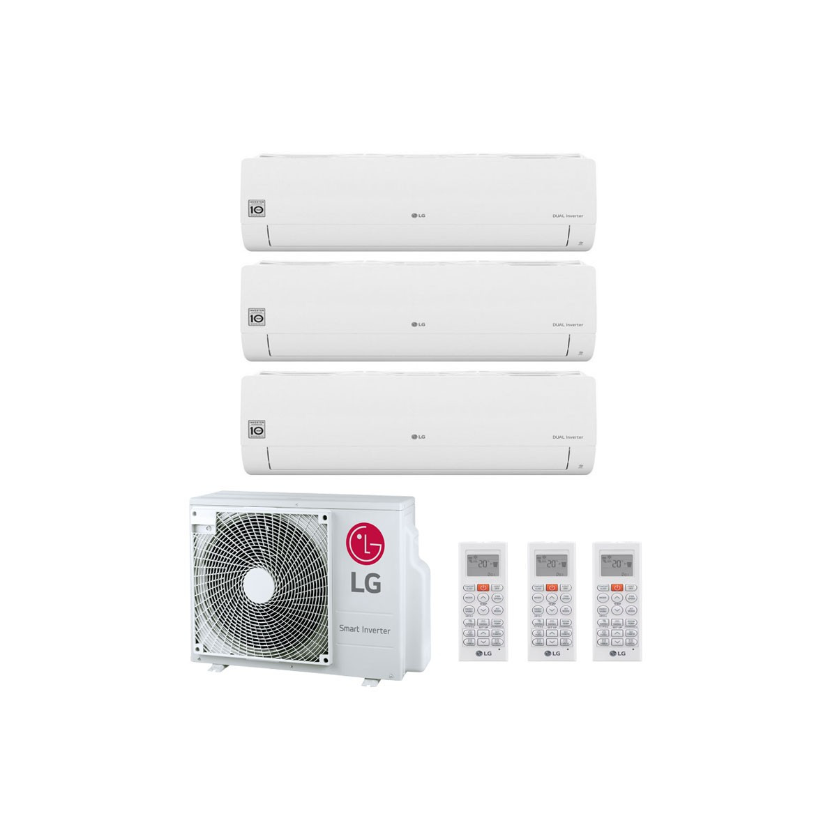 CONDIZIONATORE LG LIBERO SMART TRIAL SPLIT 7000+7000+9000 BTU INVERTER R32 MU3R19 A+++ WIFI