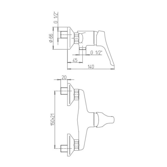 MISCELATORE DOCCIA ESTERNO PAINI PILOT 04CR511 CROMATO