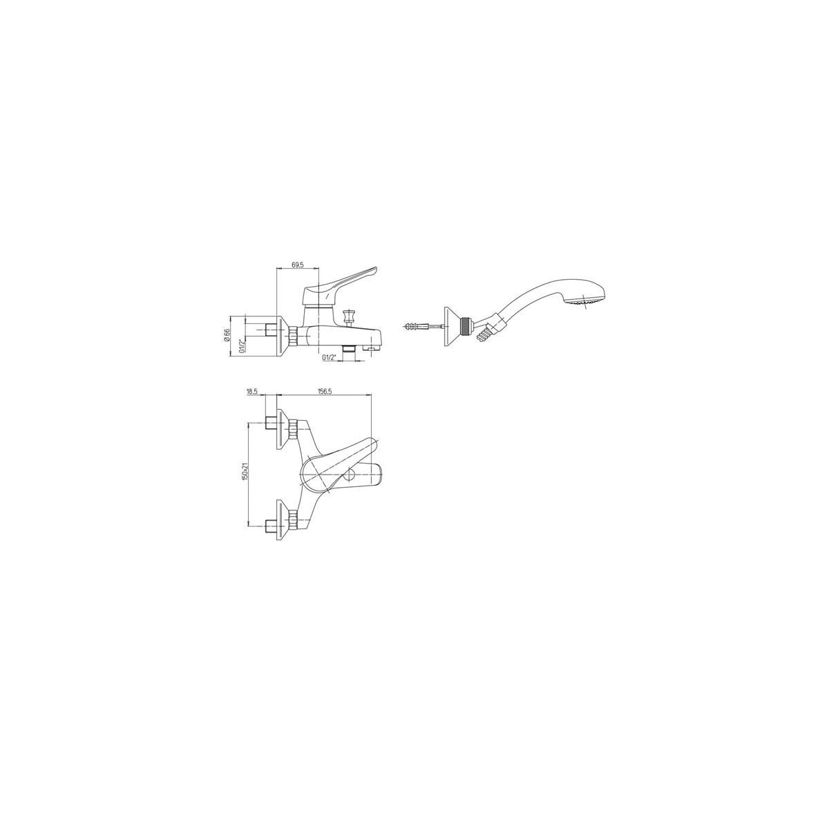 MISCELATORE VASCA ESTERNO PAINI PILOT 04CR105 CON DOCCETTA CROMATO