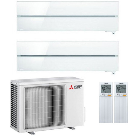 CONDIZIONATORE MITSUBISHI KIRIGAMINE STYLE BIANCO PERLA DUAL SPLIT 9000+9000 BTU INVERTER R32 MXZ-2F53VF A+++ WIFI