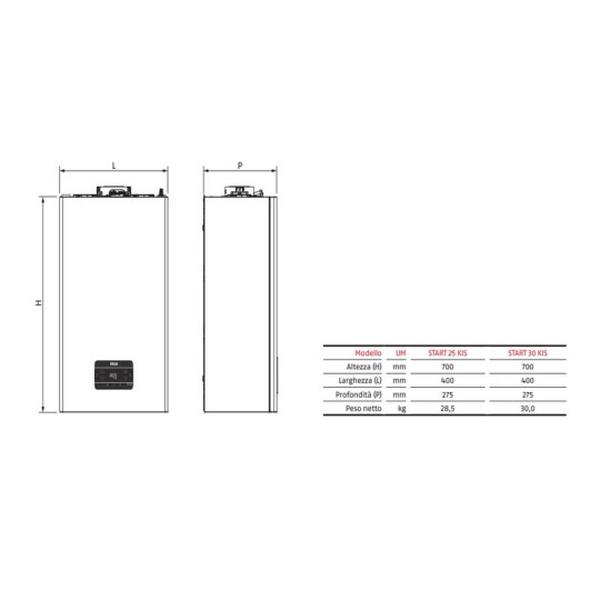 CALDAIA RIELLO START 25 KIS A CONDENSAZIONE 25 KW GPL